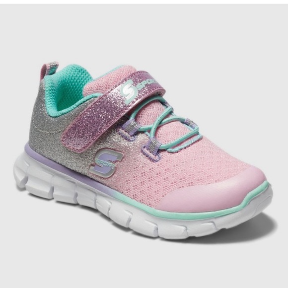 Skechers Shoes Skechers Sports Pink Silver Glitter Shoes Poshmark